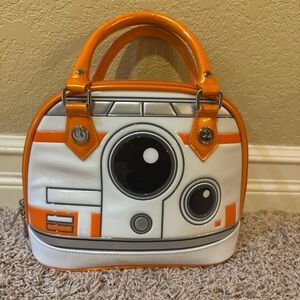 Star Wars Loungefly BB-8 Mini Handbag With Dual Handles & Zipper Closure